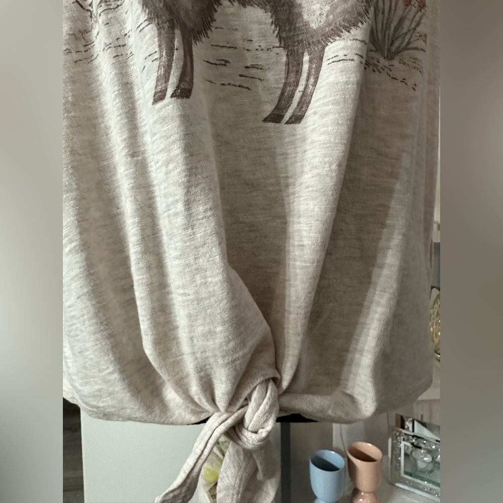 Democracy Beige Hot Llama T-Shirt - Size M - Picture 7 of 13